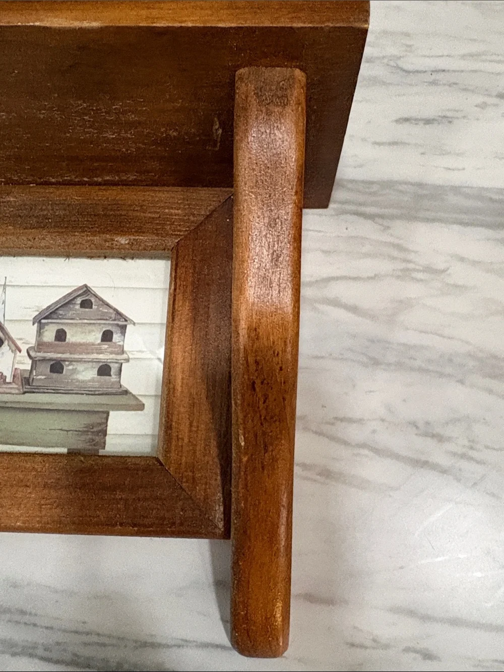 Wooden Framed Birdhouse Wall Art - Brown